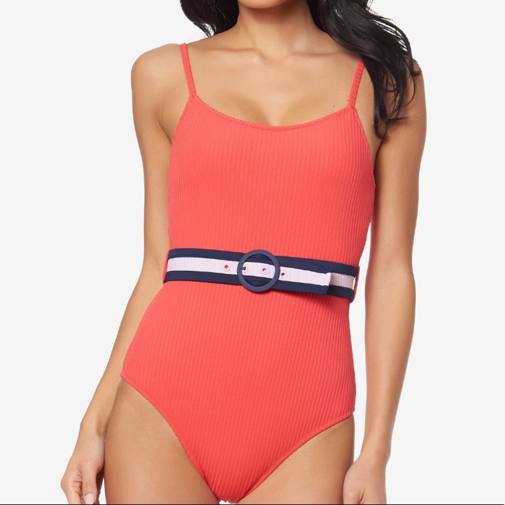 Jessica Simpson Belted One-piece Swimsuit